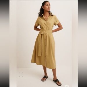 Banana Republic midi belted poplin Shirt Dress